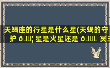 天蝎座的行星是什么星(天蝎的守护 🐦 星是火星还是 🐅 冥王星)